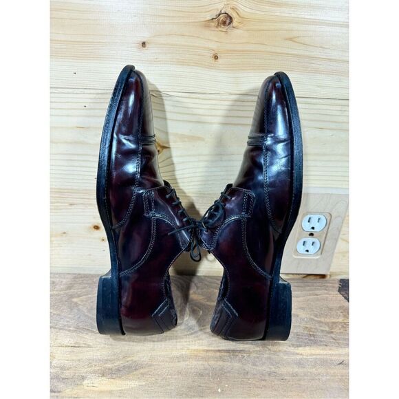 Johnston & Murphy Men's Burgundy Cap Toe Oxford Derby Dress Shoes Size 8M 15-238 - Picture 8 of 11